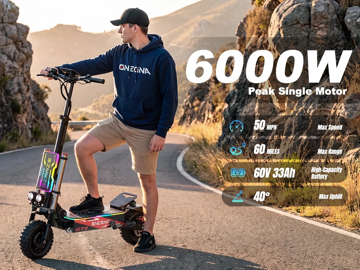 60V 5600W Dual Motor Electric Scooter - ONECNA NEW GT8PRO Elektryczny Skuter dla