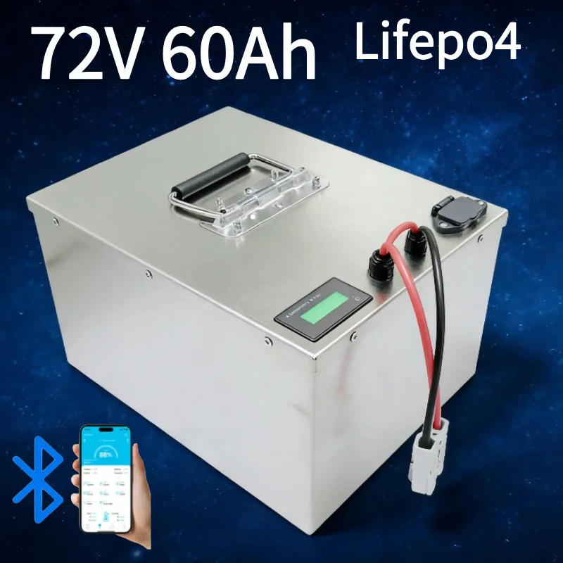 72V 60Ah Lifepo4 Battery Pack - Akumulator LiFePO4 72V 60Ah z Bluetooth,