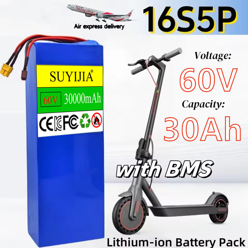 60V 30Ah Electric Scooter Battery - Akumulator 16S5P 60V 30000mAh, pakiet baterii