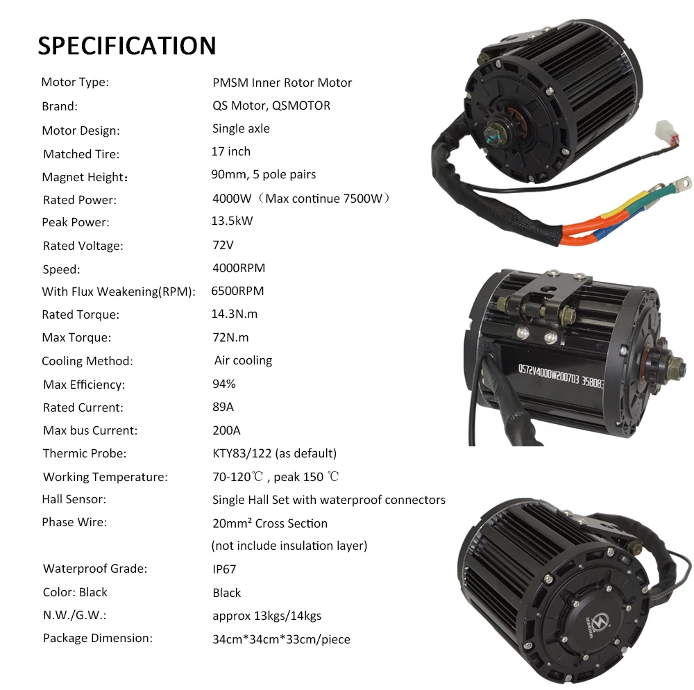 Zestaw silnika QS138 90H Mid D – Electric Motorcycle Conversion Kit 72V recenzja i cena